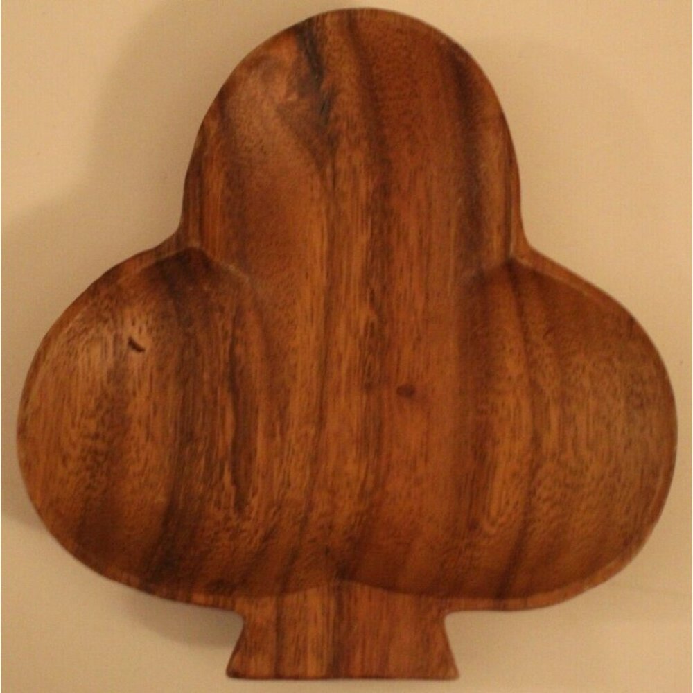 Club Shape Handmade Wood Bowl